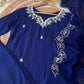 Russian silk suit with organza pearl embellished dupatta-3984