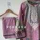 Printed casual suit with chiffon dupatta-1021 pink