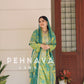 Printed casual suit with chiffon dupatta-3397