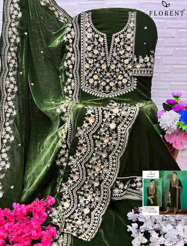 Embroidered velvette suit -32213