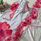 Pure russian silk floral suit