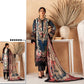 Printed black casual suit with chiffon dupatta - ayzel