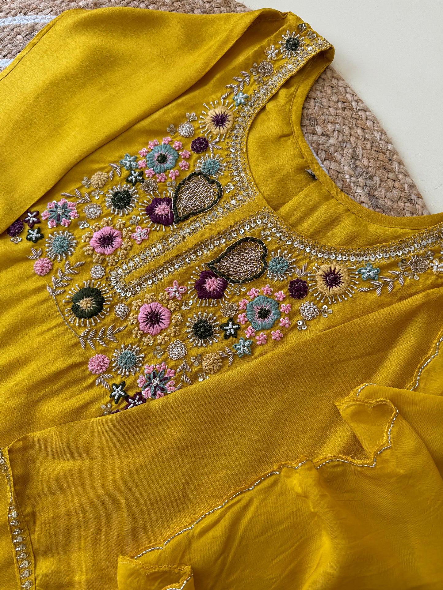 Russian silk suit with scalloped dupatta-3939