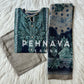 Pakistani printed suit AZ navy 2161