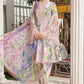 Printed casual suit with chiffon dupatta-3194