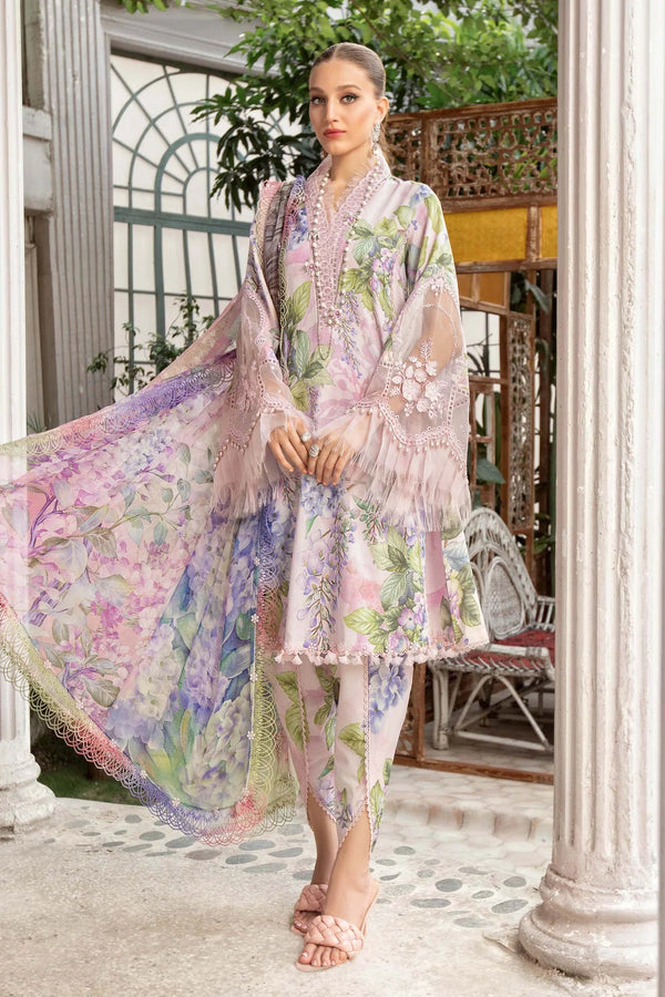 Printed casual suit with chiffon dupatta-3194