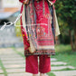 Printed casual suit with chiffon dupatta