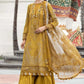 Printed yellow casual suit with chiffon dupatta-3197