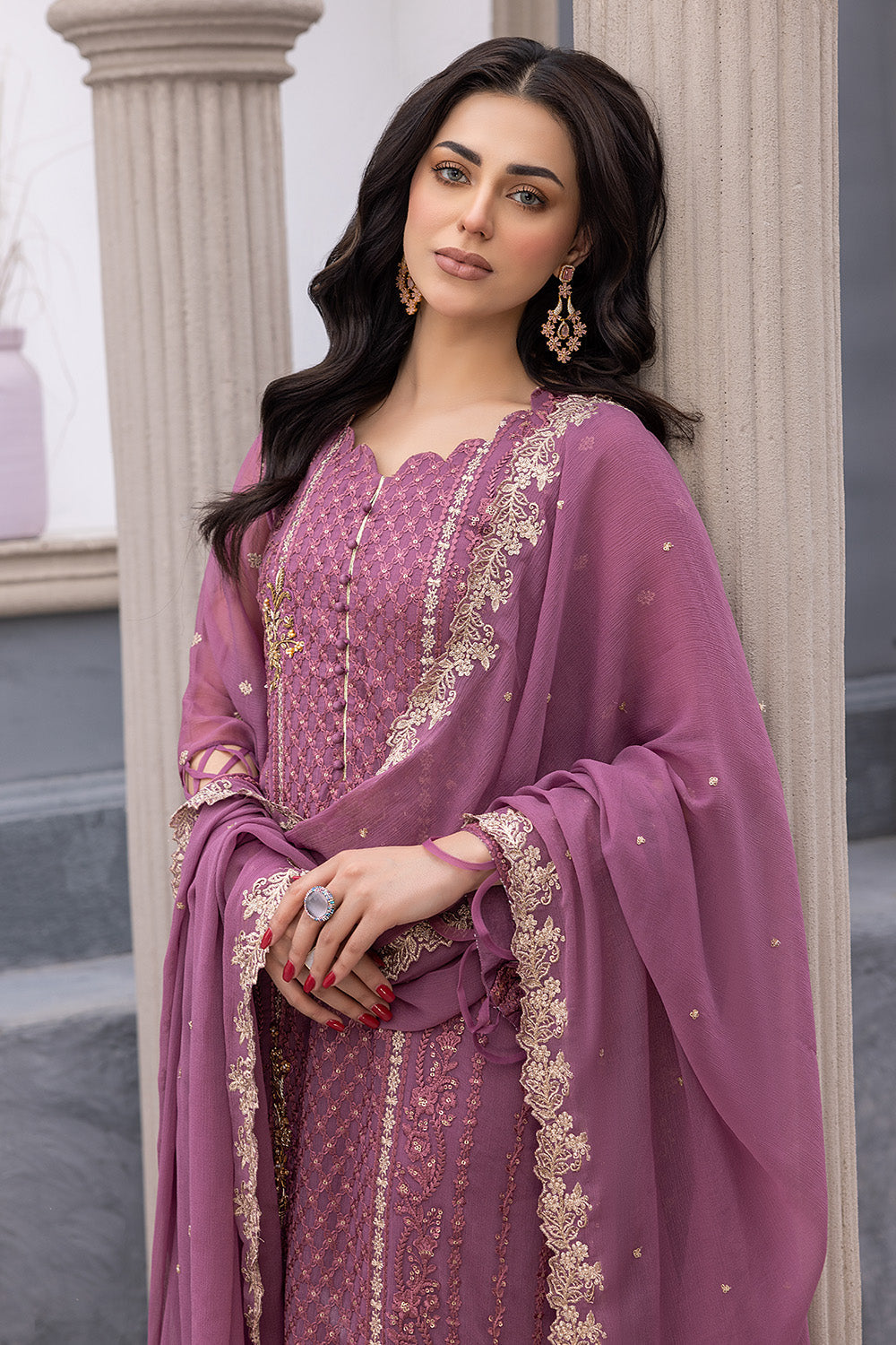 Georgette embroidered party wear 1586