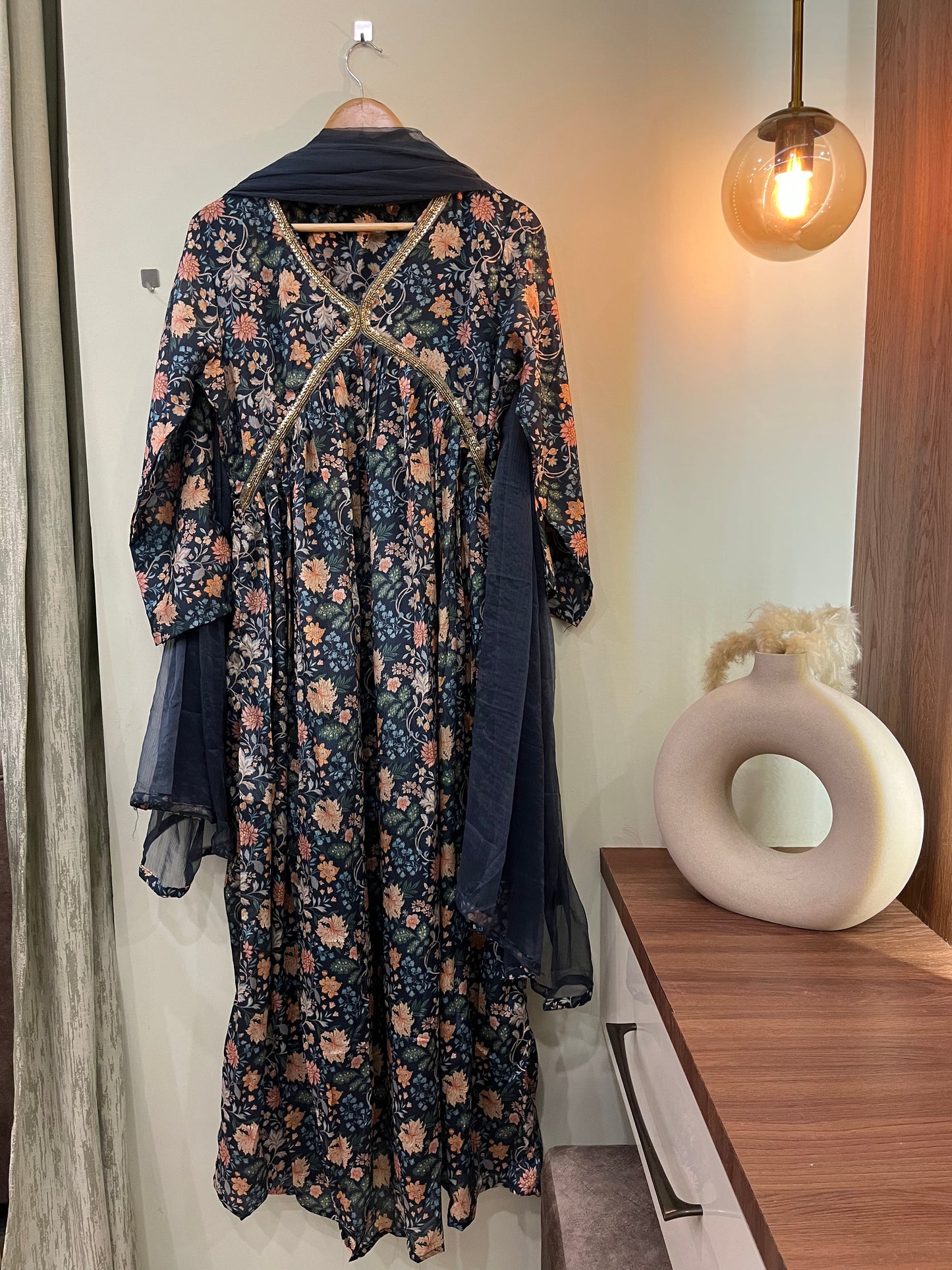 Floral 2 peice gown with dupatta