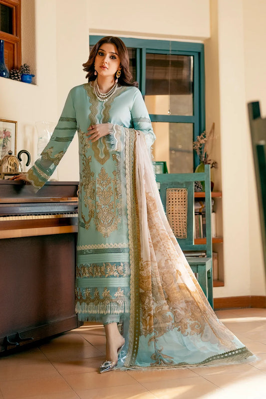 Ombre embroidered casual suit-3135