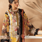 Printed yellow casual suit with chiffon dupatta - ayzel