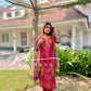 Brick red chevron casual wear - Pehnava Lawns