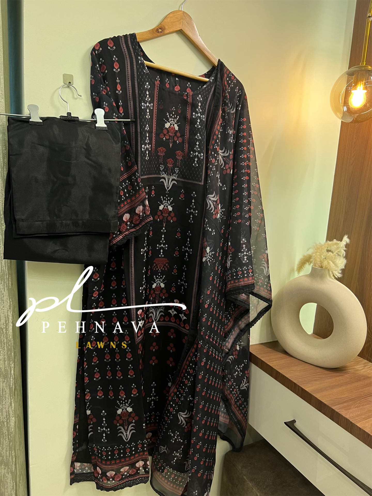 Pakistani printed semi organza suit -07