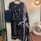 Printed casual suit with chiffon dupatta-3193