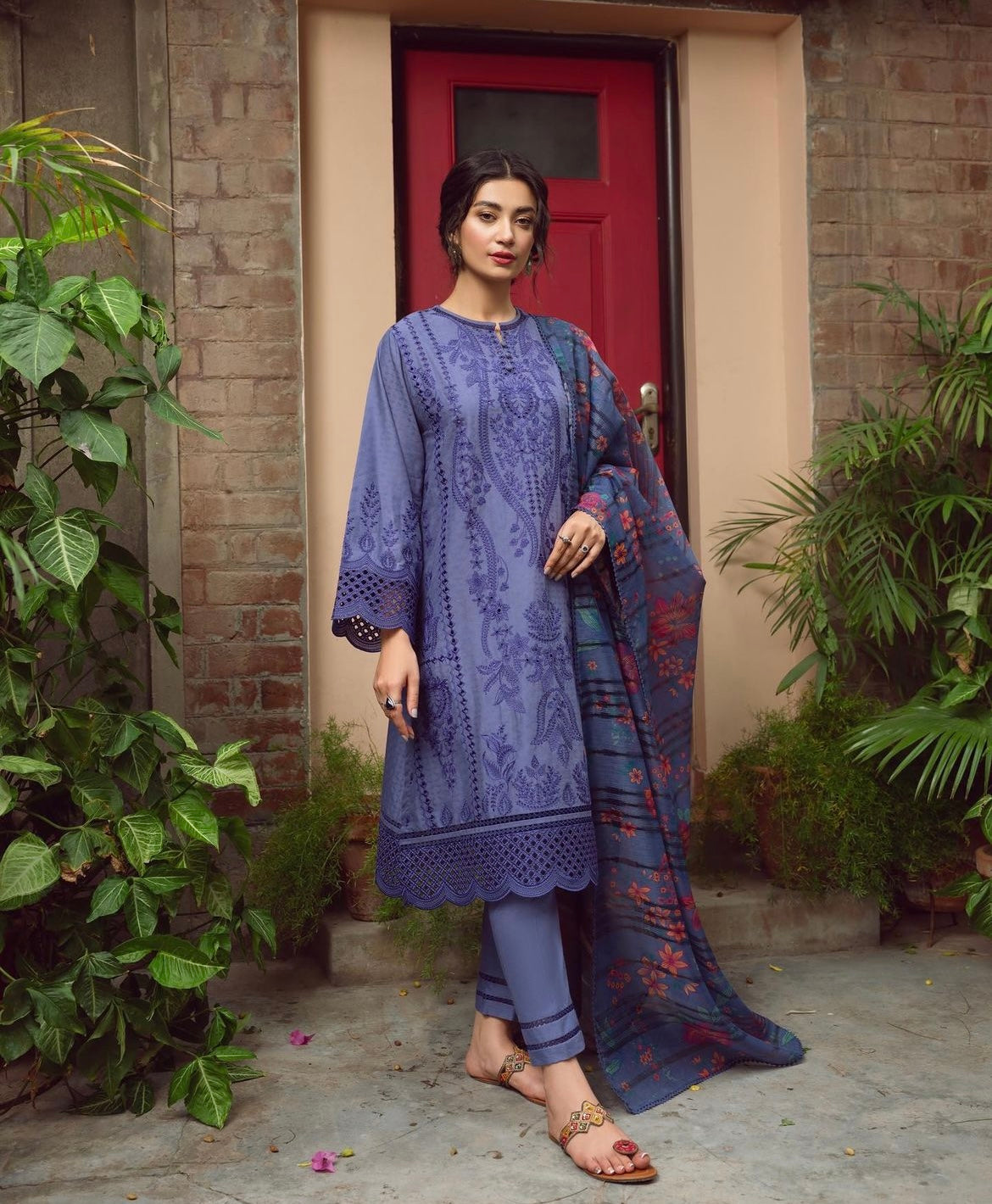 Paki embroidered casual wear-3050