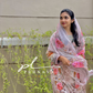 Printed casual suit with chiffon dupatta - AL 3223