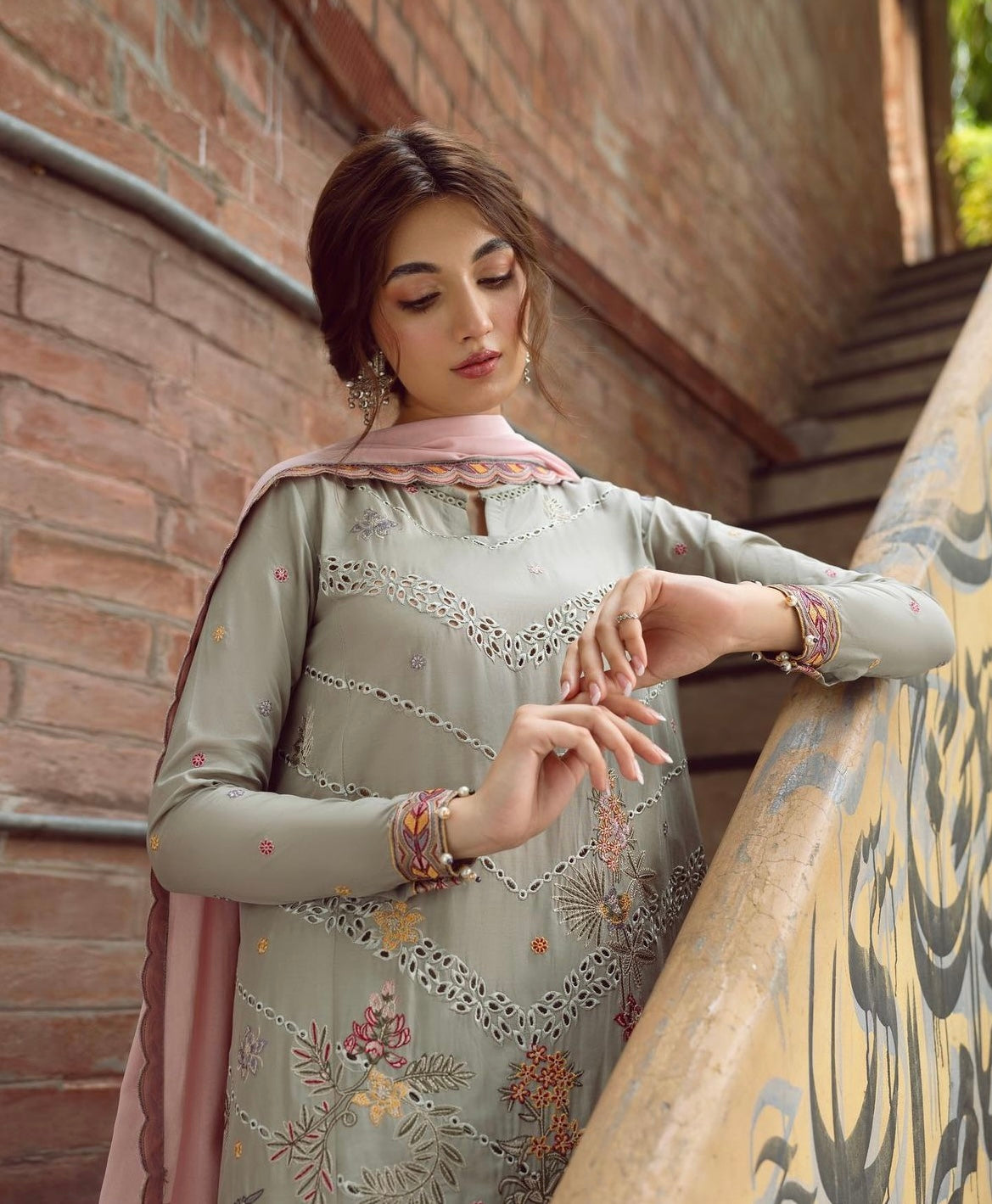 Paki embroidered casual wear-3047