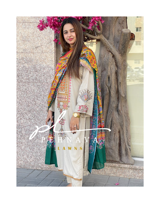 Stunning rayon embroidered casual wear